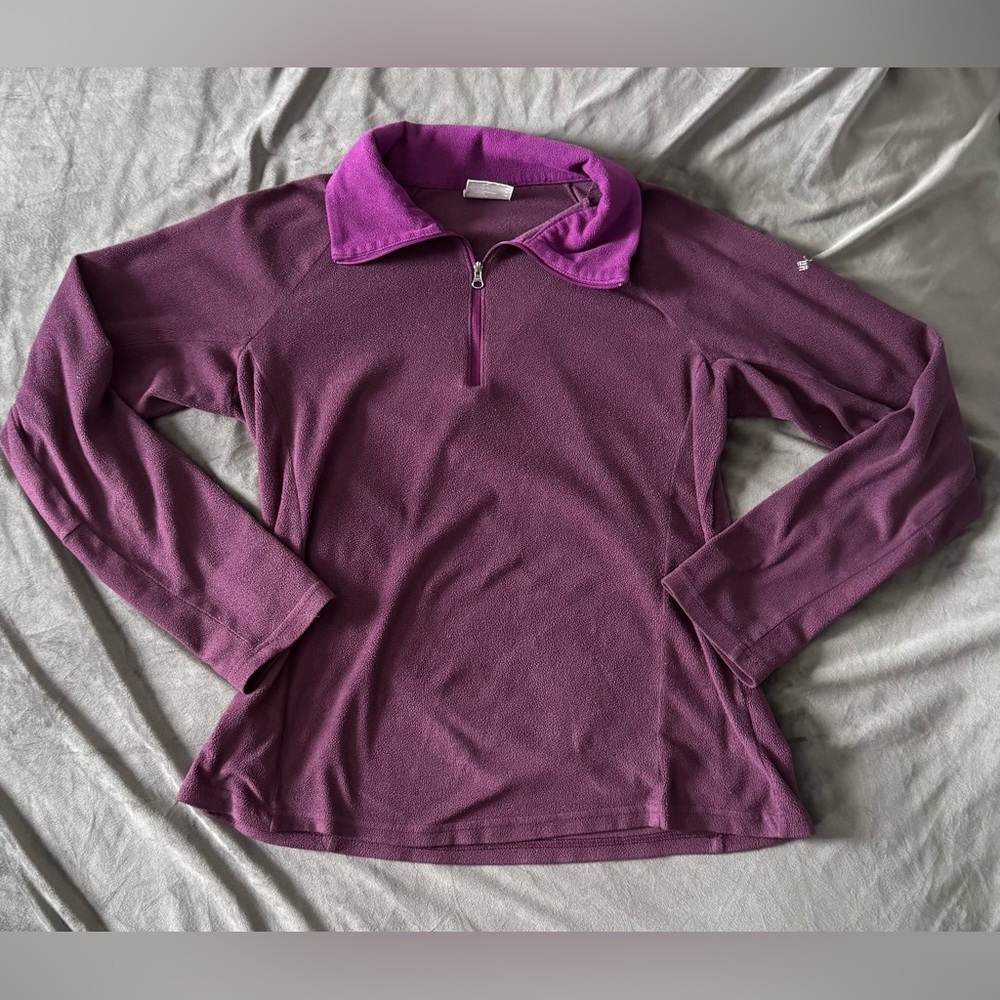 Columbia Purple Quarter-Zip Fleece